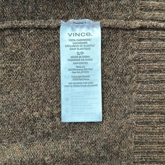 NWOT Vince Raglan Sleeve Cashmere Cardigan in Brown (Small)-Perfect Fall Sweater - Picture 11 of 13